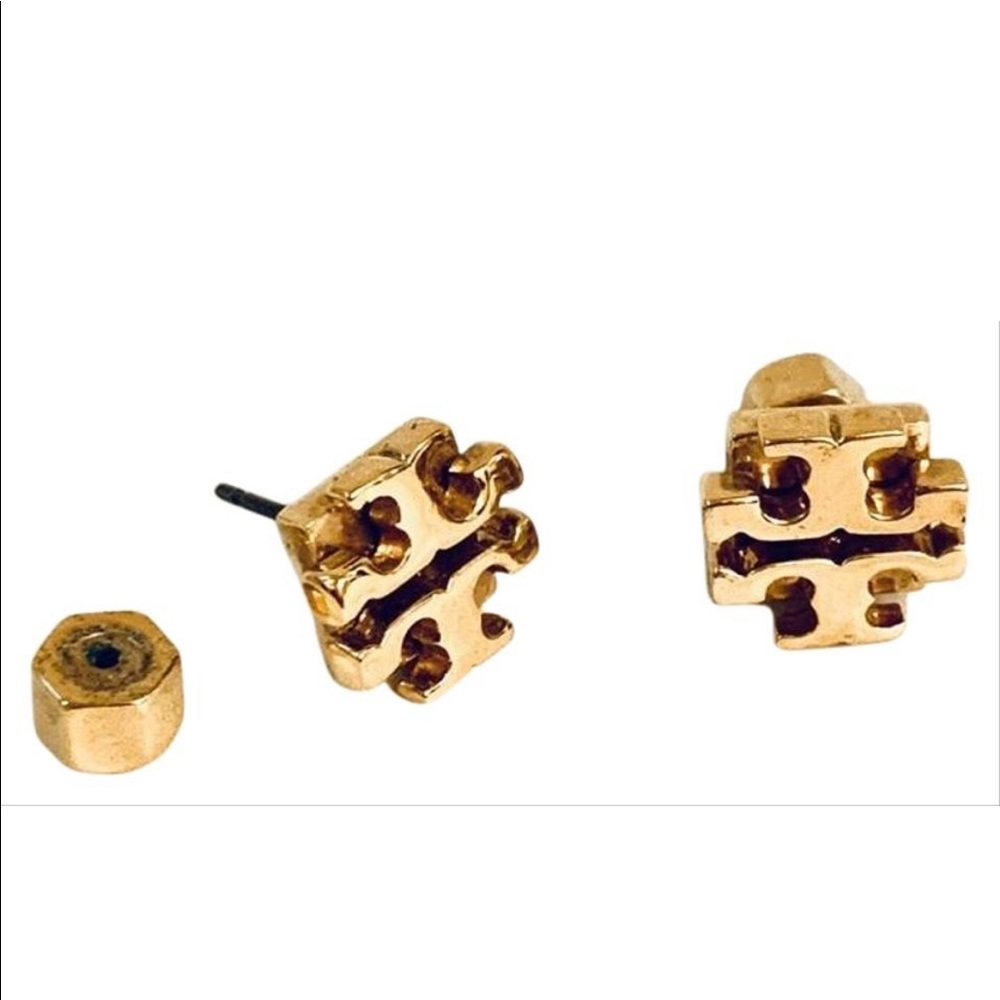 TORY BURCH Authentic Gold Logo Earrings